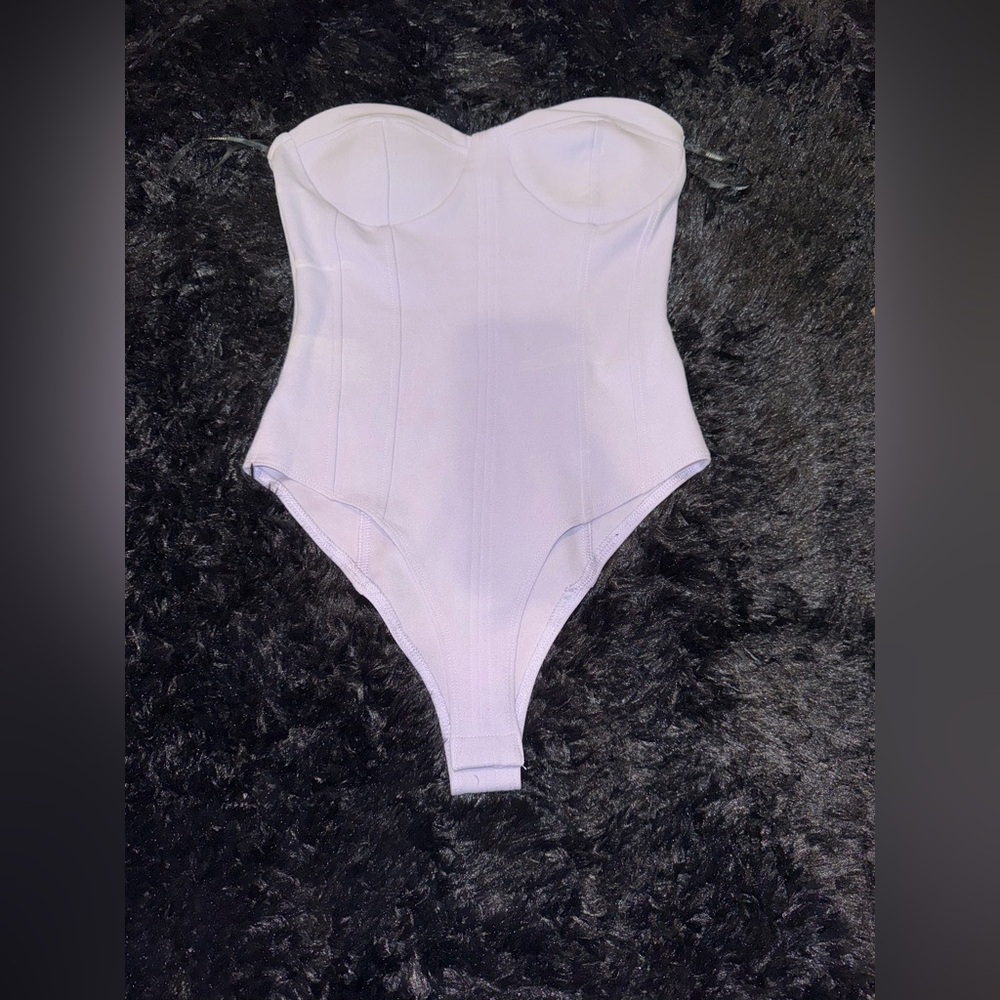 Forever 21 White Strapless Bodysuit
